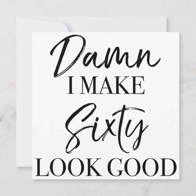 Tarjeta Actitud de cumpleaños 60 (Anverso)