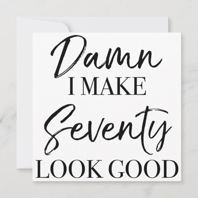 Tarjeta Actitud de cumpleaños 70 (Anverso)