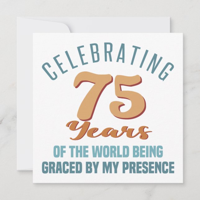 Tarjeta Actitud de cumpleaños 75 (Anverso)