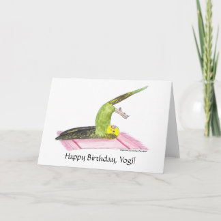 Tarjeta Actitud de la paleta del Parakeet de la yoga