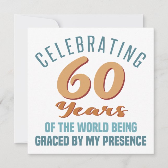 Tarjeta Actitud descarada para el 60 cumpleaños (Anverso)