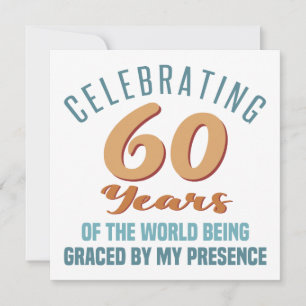 Tarjeta Actitud descarada para el 60 cumpleaños