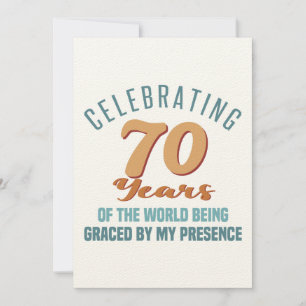 Tarjeta Actitud descarada para el 70 cumpleaños