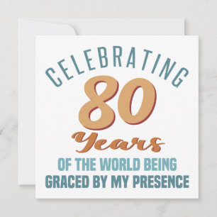 Tarjeta Actitud descarada para el cumpleaños 80