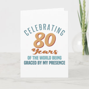 Tarjeta Actitud descarada para el cumpleaños 80
