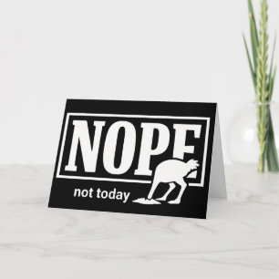 Tarjeta Actitud Divertida No No Hoy Pollo Sarcástico