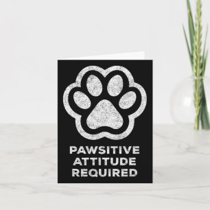 Tarjeta Actitud Pawsitiva Requerida Gato Perro Mascota Pat