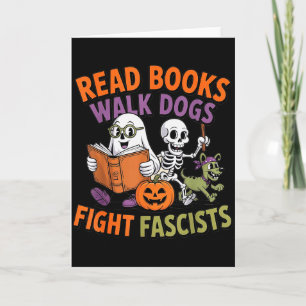 Tarjeta Activista divertido de Halloween Lee libros Pasea 