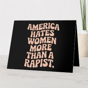 Tarjeta Activista feminista anti-MAGA en contra de Trump