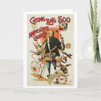 Tarjeta Acto mágico chino del vintage del ~ de Chungkin
