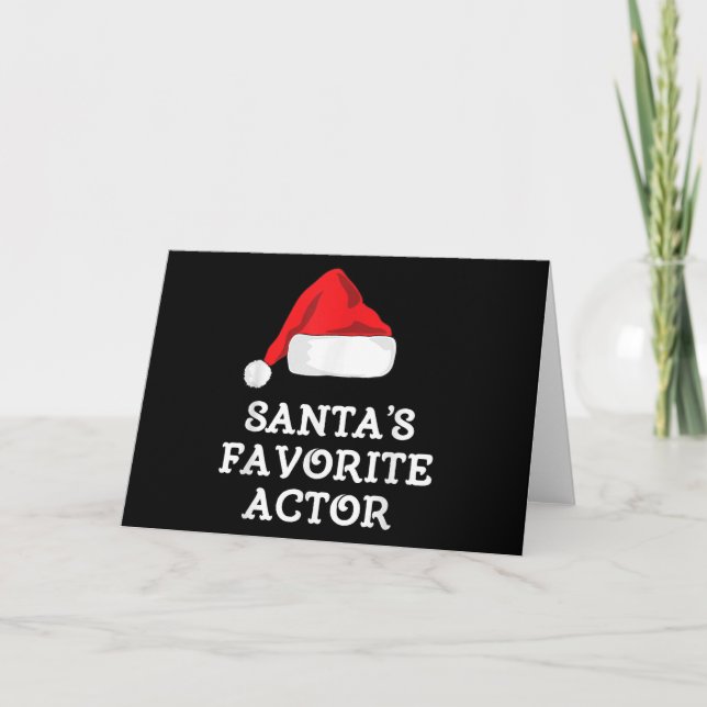 Tarjeta Actor Actor Actriz Navidad Actor Favorito de Santa (Anverso)