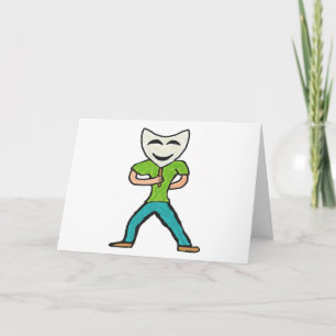 Tarjeta Actor actuando con máscara