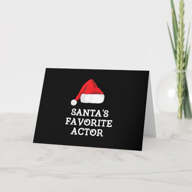 Tarjeta Actor Favorito De Santa Navidad Actuando Actriz (Anverso)