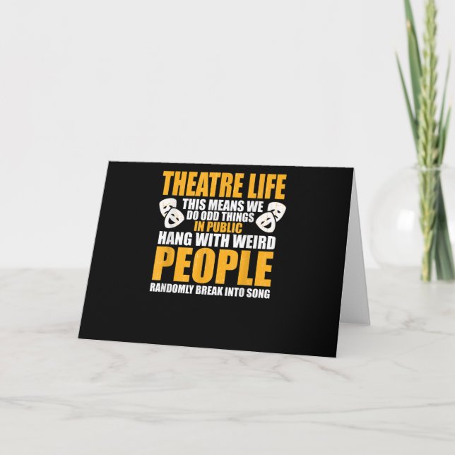 Tarjeta Actriz Actriz Musical Friki Drama Actuación Hombre (Anverso)