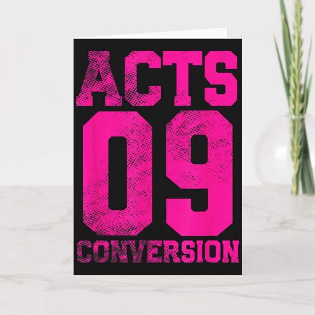 Tarjeta Acts 9 Conversion Bible Chapter Jersey Design  (Anverso)