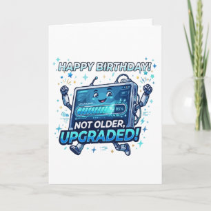 Tarjeta Actualización divertida de cumpleaños de robot