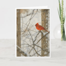 Tarjeta Acuarela Cardinal De Invierno_4