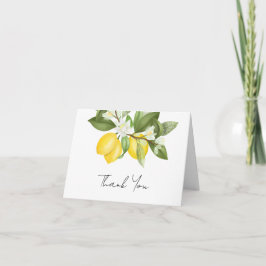 Tarjeta Acuarela Citrus Lemons Bridal Shower