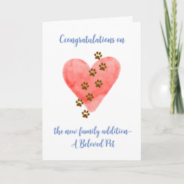 Tarjeta Acuarela Corazón Rojo con Felicitaciones por las P