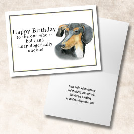 Tarjeta Acuarela Dachshund Feliz cumpleaños