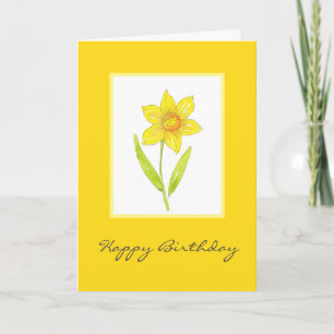 Tarjeta Acuarela Daffodil 2