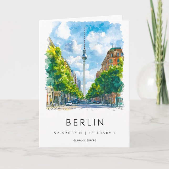 Tarjeta Acuarela de Berlín 1 (Anverso)