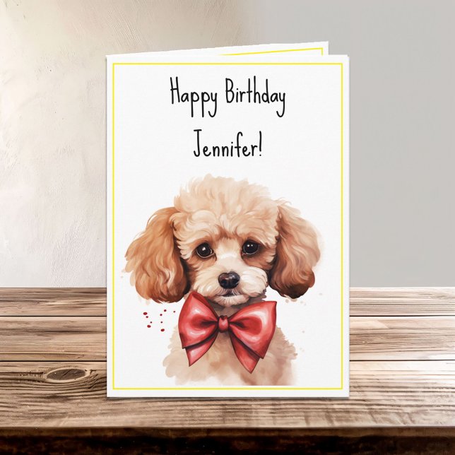 Tarjeta Acuarela de cangrejo cachorro Perro nombre de cump (Subido por el creador)