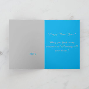 Tarjeta Acuarela de colibrí: ¡Feliz Año Nuevo 2025!