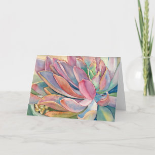 Tarjeta Acuarela de Graptoveria de Debra Lee Baldwin