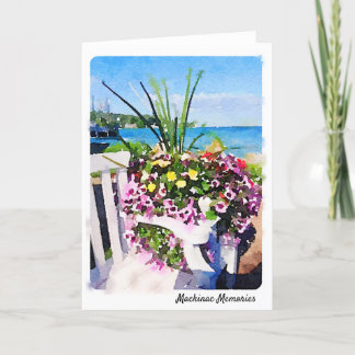 Tarjeta Acuarela de la flor de la isla de Mackinac