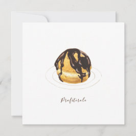 Tarjeta acuarela de Profiterole