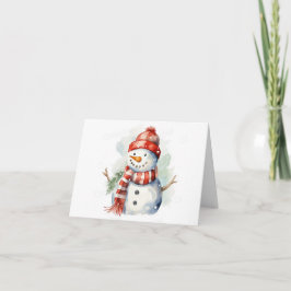 Tarjeta Acuarela de Snowman