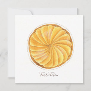 Tarjeta acuarela de Tarte Tatin