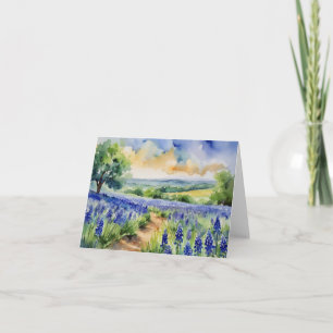 Tarjeta Acuarela de Texas Hill Country