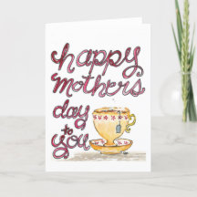 Tarjeta acuarela del día de la madre