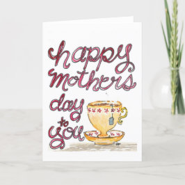 Tarjeta acuarela del día de la madre