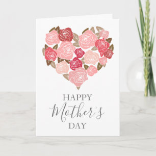 Tarjeta acuarela del día de la madre