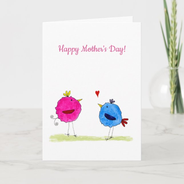 Tarjeta acuarela Día de la Madre (Anverso)