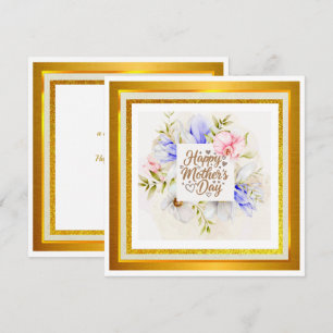 Tarjeta Acuarela Feliz Día de la Madre – Floral Elegante