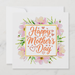 Tarjeta Acuarela Feliz Día de la Madre I Floral Elegante