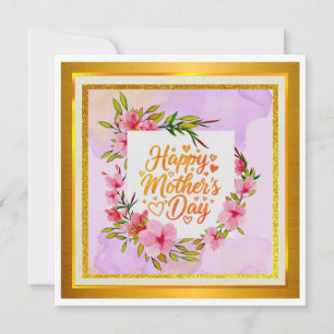 Tarjeta Acuarela Feliz Día de la Madre I Floral Elegante