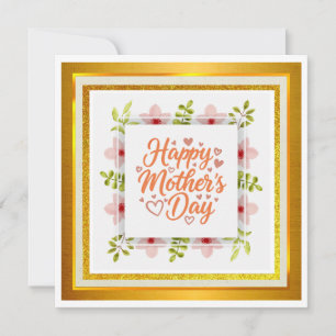 Tarjeta Acuarela Feliz Día de la Madre I Floral Elegante