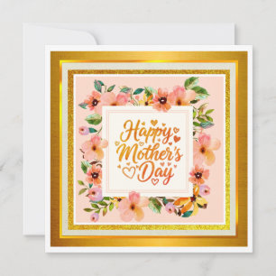 Tarjeta Acuarela Feliz Día de la Madre I Floral Elegante