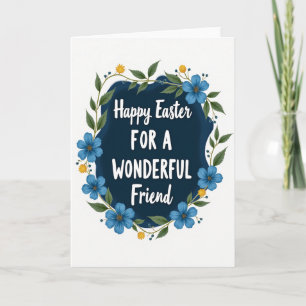 Tarjeta Acuarela Floral de Amigo de Pascua