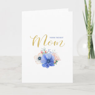 Tarjeta acuarela floral del día de la madre