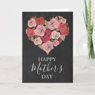 Tarjeta acuarela floral del día de la madre