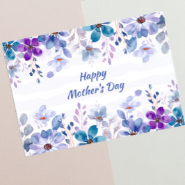 Tarjeta acuarela floral del día de la madre