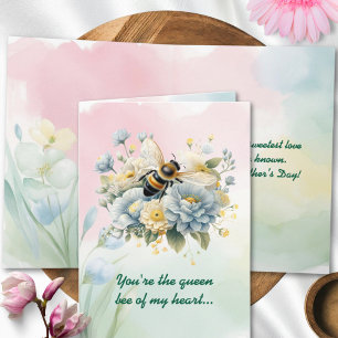 Tarjeta Acuarela Floral Feliz Día de las Madres