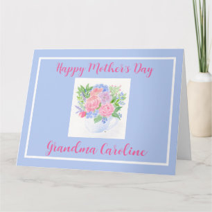 Tarjeta Acuarela Floral Feliz Día de las Madres NAME