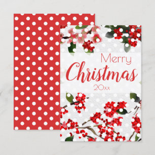 Tarjeta acuarela floral Navidad